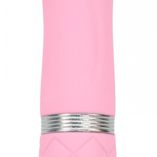 Роскошный вибратор PILLOW TALK - Flirty Pink с кристаллом Swarovski, гибкая головка