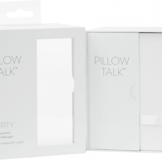 Роскошный вибратор PILLOW TALK - Flirty Pink с кристаллом Swarovski, гибкая головка