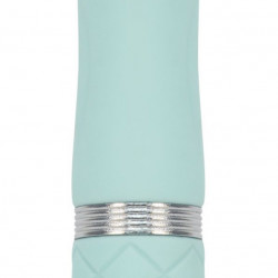 Розкішний вібратор PILLOW TALK - Flirty Teal з кристалом Swarovski, гнучка головка
