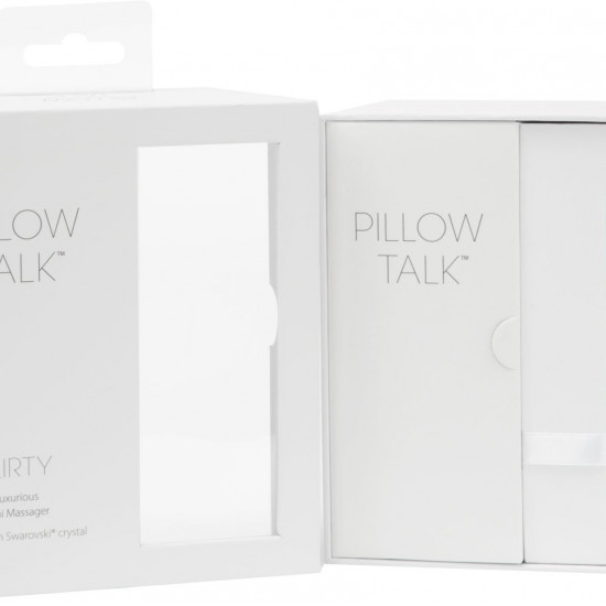 Роскошный вибратор PILLOW TALK - Flirty Teal с кристаллом Swarovski, гибкая головка