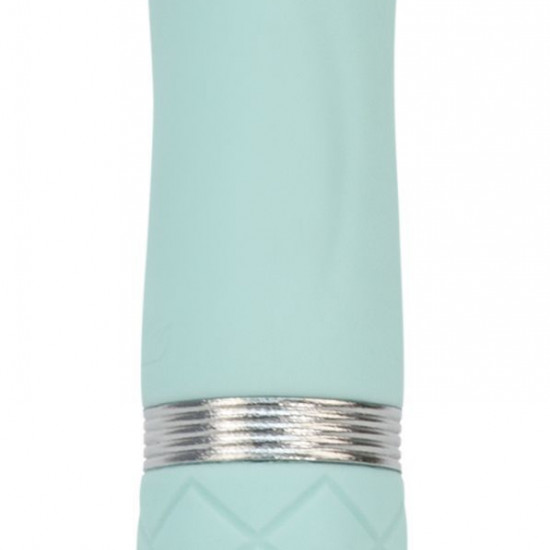 Роскошный вибратор PILLOW TALK - Flirty Teal с кристаллом Swarovski, гибкая головка