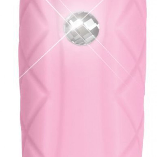 Роскошный вибромассажер PILLOW TALK - Cheeky Pink с кристаллом Swarovsky, плавное повышение мощности