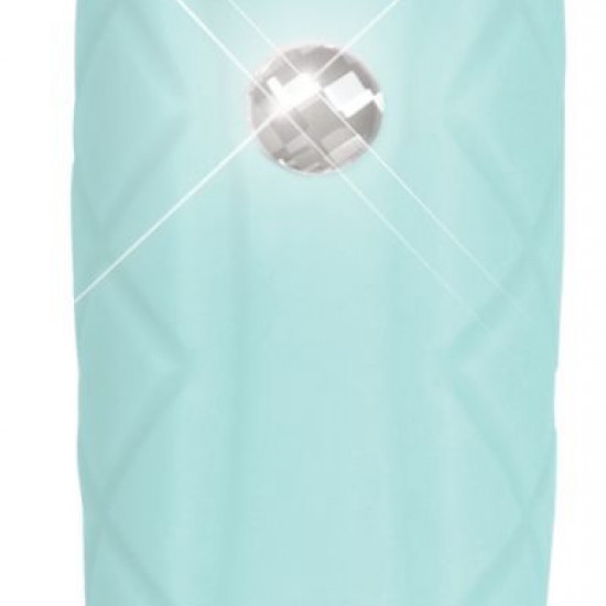 Роскошный вибромассажер PILLOW TALK - Cheeky Teal с кристаллом Swarovski, плавное повышение мощности