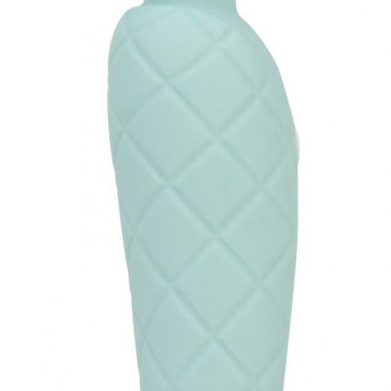 Роскошный вибромассажер PILLOW TALK - Cheeky Teal с кристаллом Swarovski, плавное повышение мощности