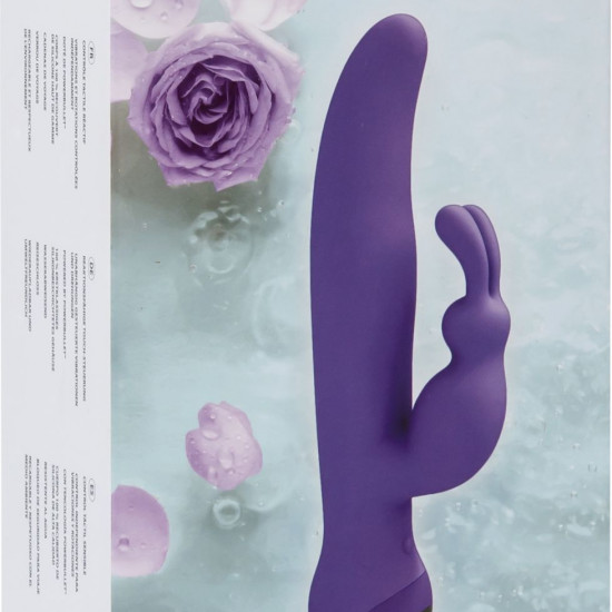 Вибратор-кролик с сенсорным управлением и ротацией Touch by SWAN - Duo Purple, глубокая вибрация