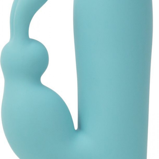 Вибратор-кролик с сенсорным управлением и ротацией Touch by SWAN - Duo Teal, глубокая вибрация