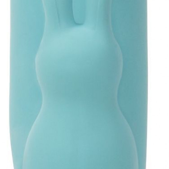 Вибратор-кролик с сенсорным управлением и ротацией Touch by SWAN - Duo Teal, глубокая вибрация