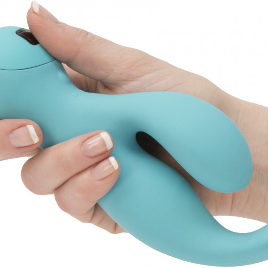 Вибратор-кролик с сенсорным управлением Touch by SWAN - Solo Teal, глубокая вибрация, для точки G