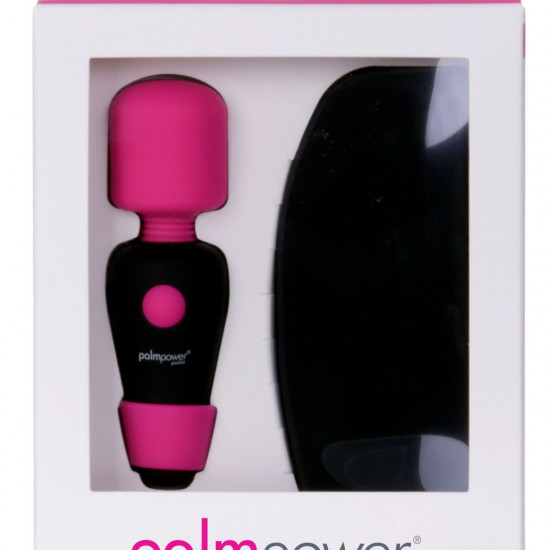 Мини-вибромассажер PalmPower Pocket с чехлом на молнии, водостойкий, перезаряжаемый, длина 9 см