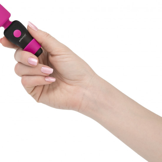 Мини-вибромассажер PalmPower Pocket с чехлом на молнии, водостойкий, перезаряжаемый, длина 9 см