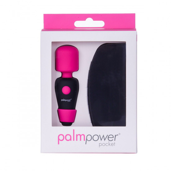Мини-вибромассажер PalmPower Pocket с чехлом на молнии, водостойкий, перезаряжаемый, длина 9 см