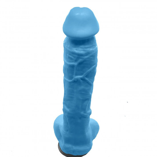 Крафтовое мыло-член с присоской Чистий Кайф Blue size XL, натуральное