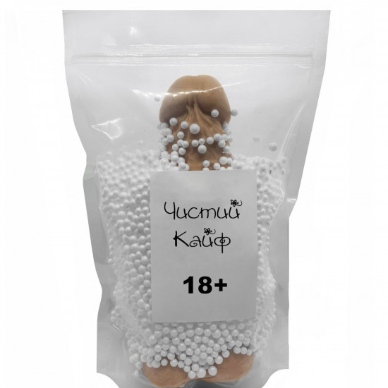 Крафтовое мыло-член с присоской Чистий Кайф Brown size XL, натуральное