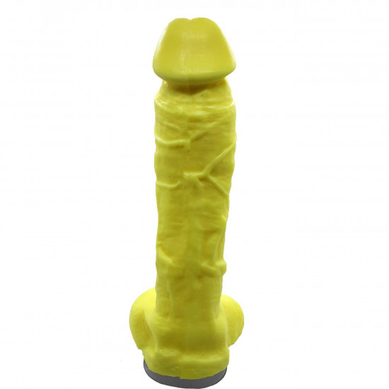 Крафтовое мыло-член с присоской Чистий Кайф Yellow size XL, натуральное