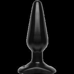 Анальна пробка Doc Johnson Smooth Classic Medium - Black, макс. діаметр 3,8 см