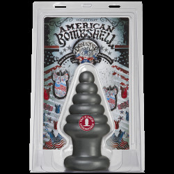 Анальна пробка для фістингу Doc Johnson American Bombshell Destroyer Gun Metal, діаметр 10,7 см