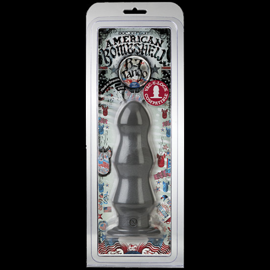 Анальная втулка для фистинга Doc Johnson American Bombshell - B-7 Tango - Gun Metal, диаметр 5,6см