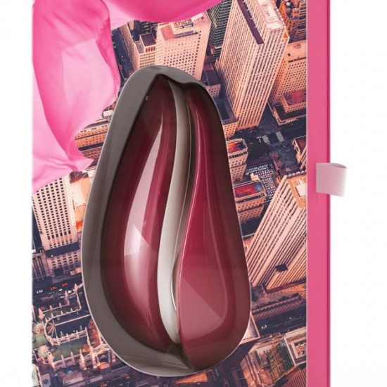 Вакуумный клиторальный стимулятор Womanizer Liberty Red, магнитная крышка, 2 насадки