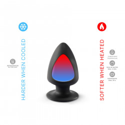 Анальна пробка SilexD (Model 1 size S) двошарова, силікон + Silexpan, діаметр 5 см