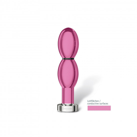 Металлическое дилдо 2-в-1 Mystim O(h!)-thello для электростимулятора, диаметр 3,5см, анальная пробка