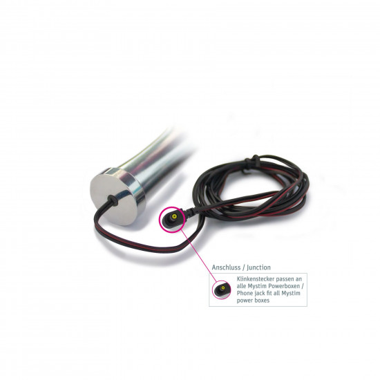 Металлическое дилдо Mystim Double Dan для электростимулятора, диаметр 2,5 см