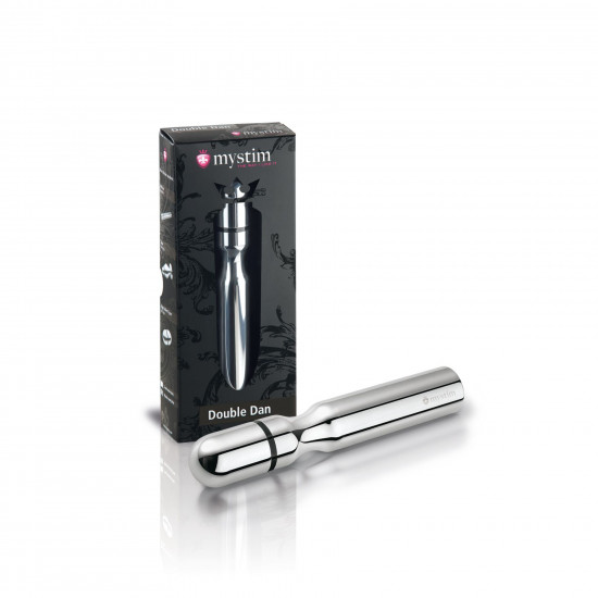 Металлическое дилдо Mystim Double Dan для электростимулятора, диаметр 2,5 см