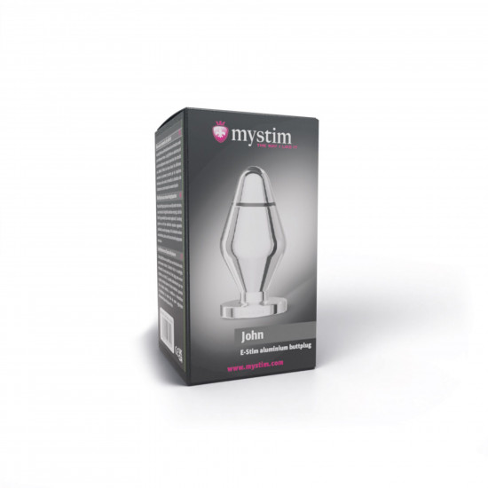 Металлическая анальная пробка Mystim John для электростимулятора, диаметр 5 см