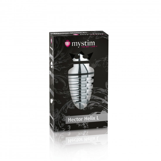 Металлическая анальная пробка Mystim Hector Helix L для электростимулятора, диаметр 5 см