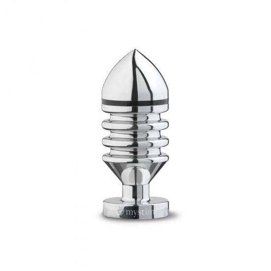 Металлическая анальная пробка Mystim Hector Helix L для электростимулятора, диаметр 5 см