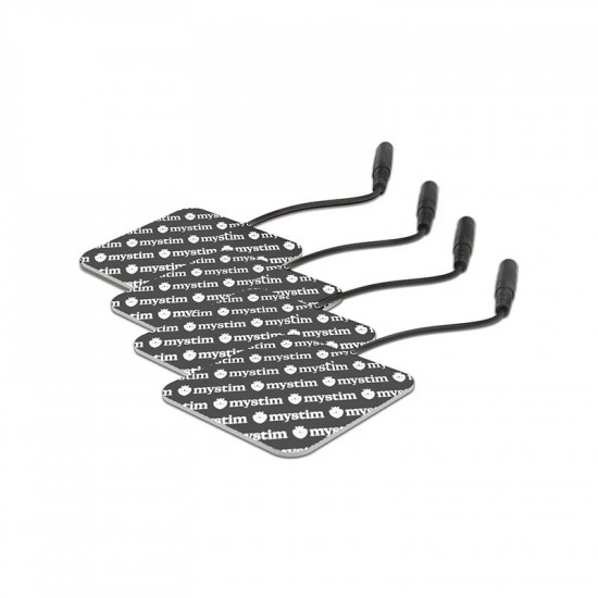 Самоклеющиеся электроды Mystim (4 шт) для электростимуляции, проводные