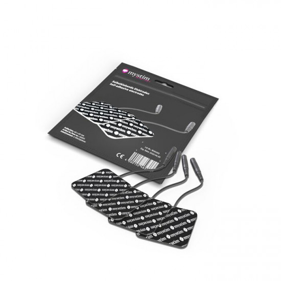 Самоклеющиеся электроды Mystim (4 шт) для электростимуляции, проводные