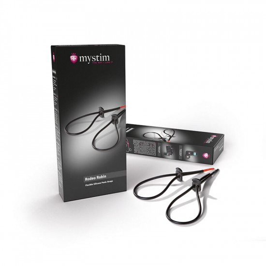 Утяжка для пениса Mystim Rodeo Robin, пара силиконовых токопроводящих лассо