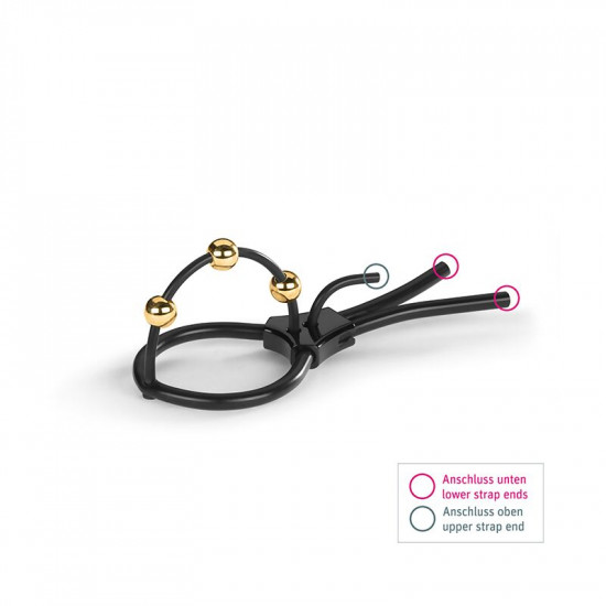 Утяжка для пениса Mystim Pearly Pete, с тремя шариками