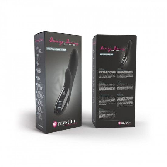 Вибратор-кролик с электростимуляцией Mystim Daring Danny eStim Black, миостимулятор