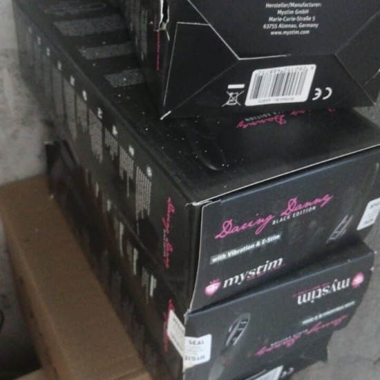 Вибратор-кролик с электростимуляцией Mystim Daring Danny eStim Black (мятая упаковка!!!)