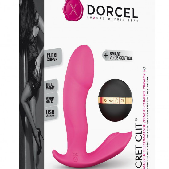 Вибратор Dorcel Secret Clit с подогревом и пультом ДУ, можно под одежду, голосовое управление