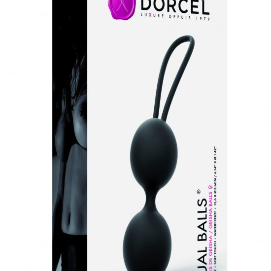 Вагинальные шарики Dorcel Dual Balls Black, диаметр 3,6см, масса 55 г
