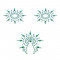 Пестіс з кристалів Petits Joujoux Gloria set of 3 - Green/Blue, прикраса на груди та вульву
