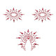 Пэстис из кристаллов Petits Joujoux Gloria set of 3 - Red, украшение на грудь и вульву