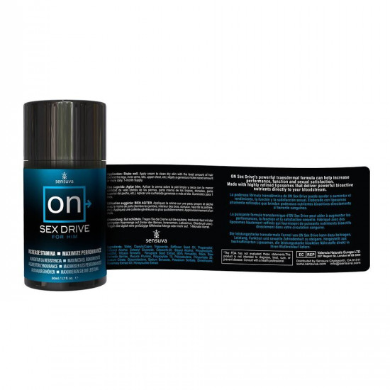 Крем для повышения либидо у мужчин Sensuva ON Sex Drive for Him 50 мл, с натуральными экстрактами