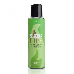 Зігрівальний масажний гель Sensuva Sizzle Lips Caramel Apple (125 мл), без цукру, їстівний