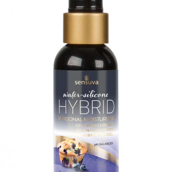 Смазка водно-силиконовая Sensuva Hybrid Blueberry Muffin 57 мл без сахара, можно для оральных ласк