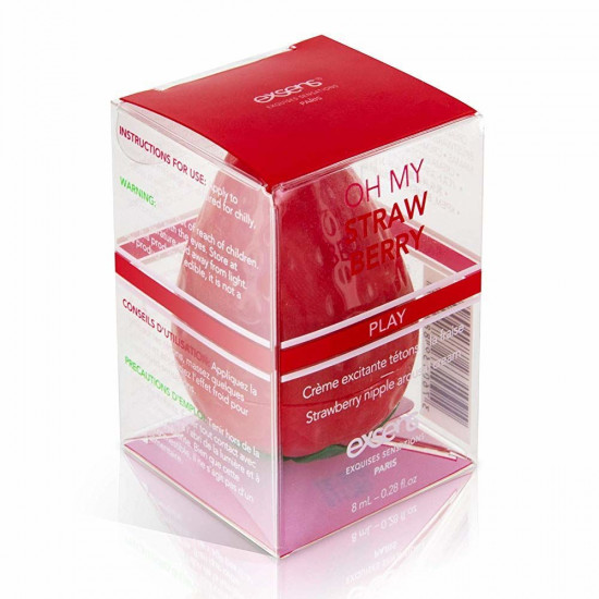 Возбуждающий крем для сосков EXSENS Oh My Strawberry (8 мл) с жожоба и маслом ши, съедобный