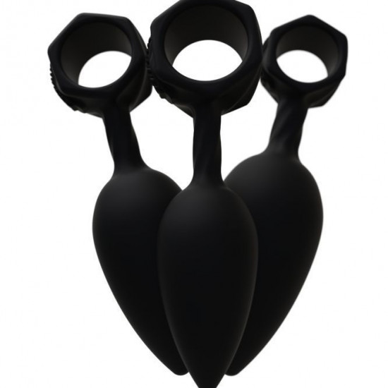 Набор анальных пробок Bathmate Anal Training Plugs, диаметр 2,5см - 3,1см - 3,8см