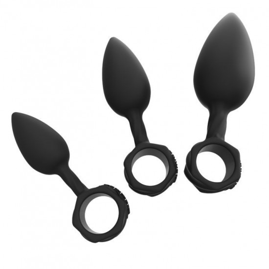 Набор анальных пробок Bathmate Anal Training Plugs, диаметр 2,5см - 3,1см - 3,8см