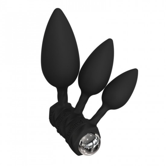 Набор анальных вибропробок Bathmate Anal Training Plugs VIBE, диаметр 2,5см - 3,1см - 3,8см