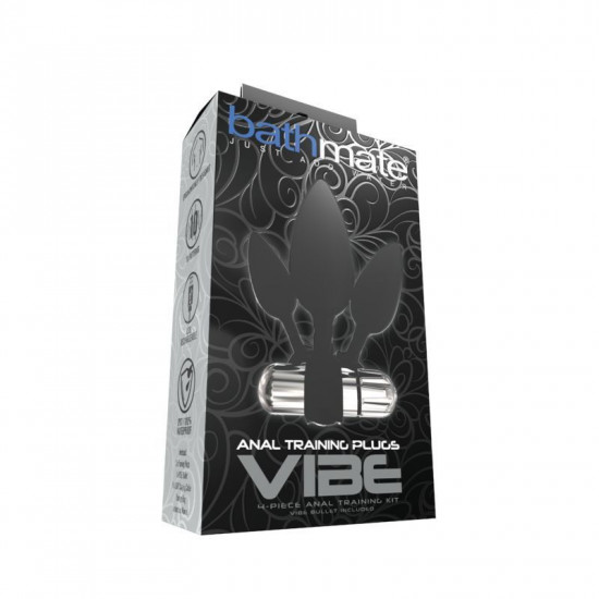 Набор анальных вибропробок Bathmate Anal Training Plugs VIBE, диаметр 2,5см - 3,1см - 3,8см