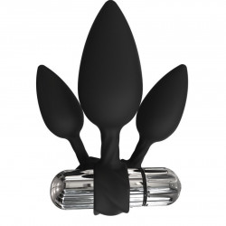 Набір анальних вібропробок Bathmate Anal Training Plugs VIBE, діаметр 2,5 см - 3,1см - 3,8см