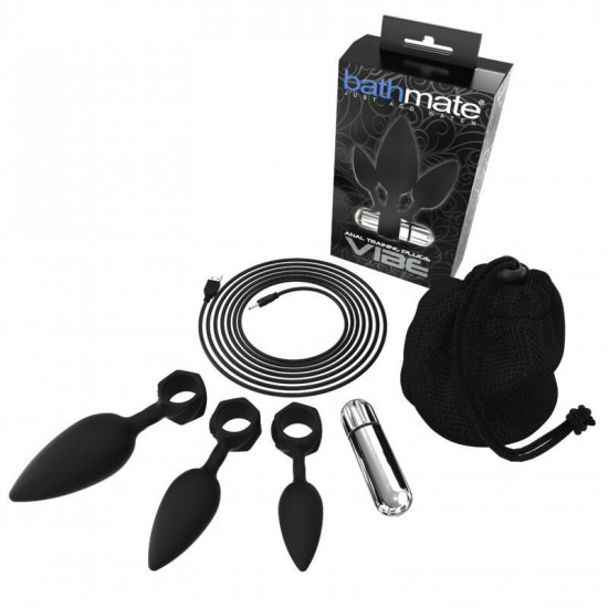 Набор анальных вибропробок Bathmate Anal Training Plugs VIBE, диаметр 2,5см - 3,1см - 3,8см