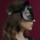 Маска кошечки Feral Feelings - Catwoman Mask, натуральная кожа, черная